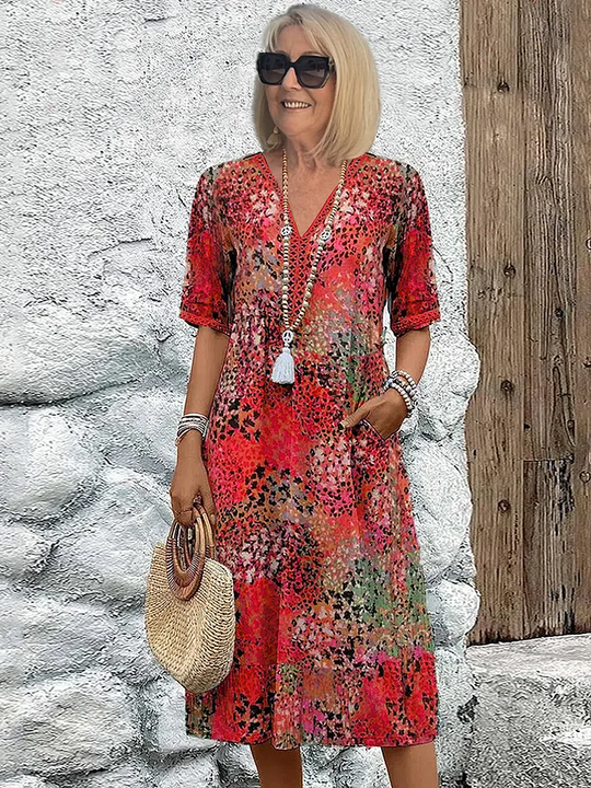 JENNIFER | VIBRANT MID-LENGTH DRESS