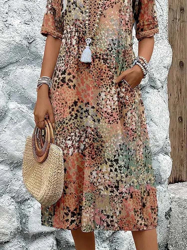 JENNIFER | VIBRANT MID-LENGTH DRESS